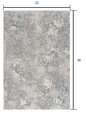 3' X 5' Blue Abstract Dhurrie Area Rug