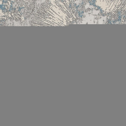 4' X 6' Blue Abstract Dhurrie Area Rug