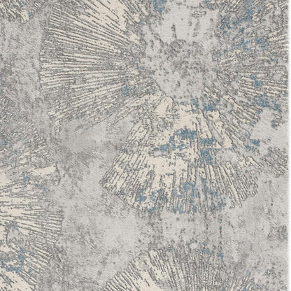 3' X 5' Blue Abstract Dhurrie Area Rug