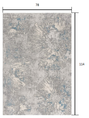 3' X 5' Blue Abstract Dhurrie Area Rug