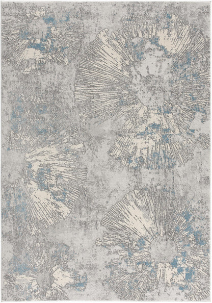 3' X 5' Blue Abstract Dhurrie Area Rug