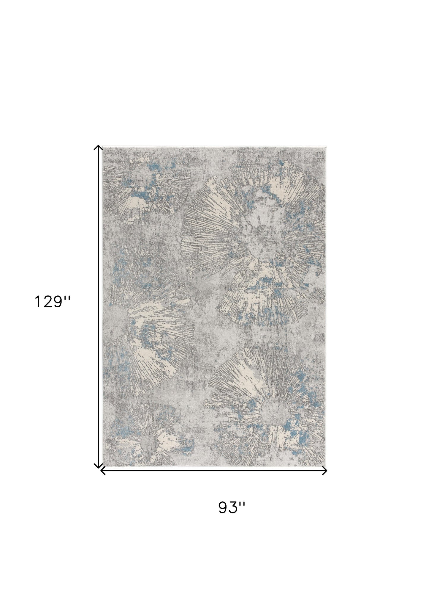 3' X 5' Blue Abstract Dhurrie Area Rug