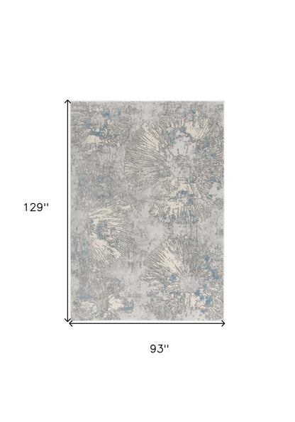 3' X 5' Blue Abstract Dhurrie Area Rug