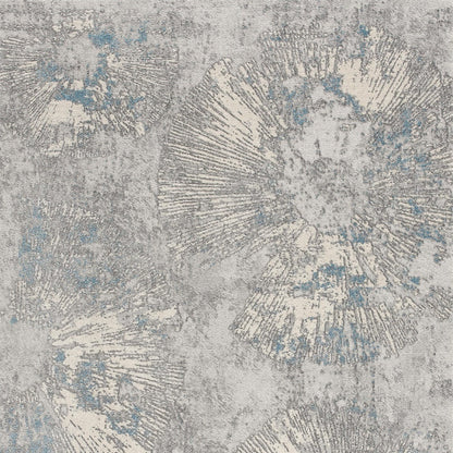 3' X 5' Blue Abstract Dhurrie Area Rug