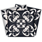 4" X 4" Black And White Quatro Peel And Stick Removable Tiles
