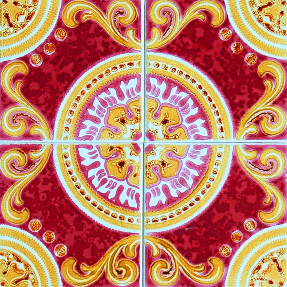 7" X 7" Golden Ruby Removable  Peel And Stick Tiles