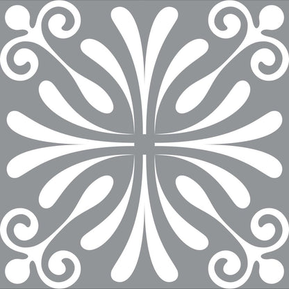 8" x 8" Gray And White Vinyl Peel And Stick Removable Tiles