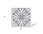 4" X 4" Gray And White Spire Peel And Stick Removable Tiles