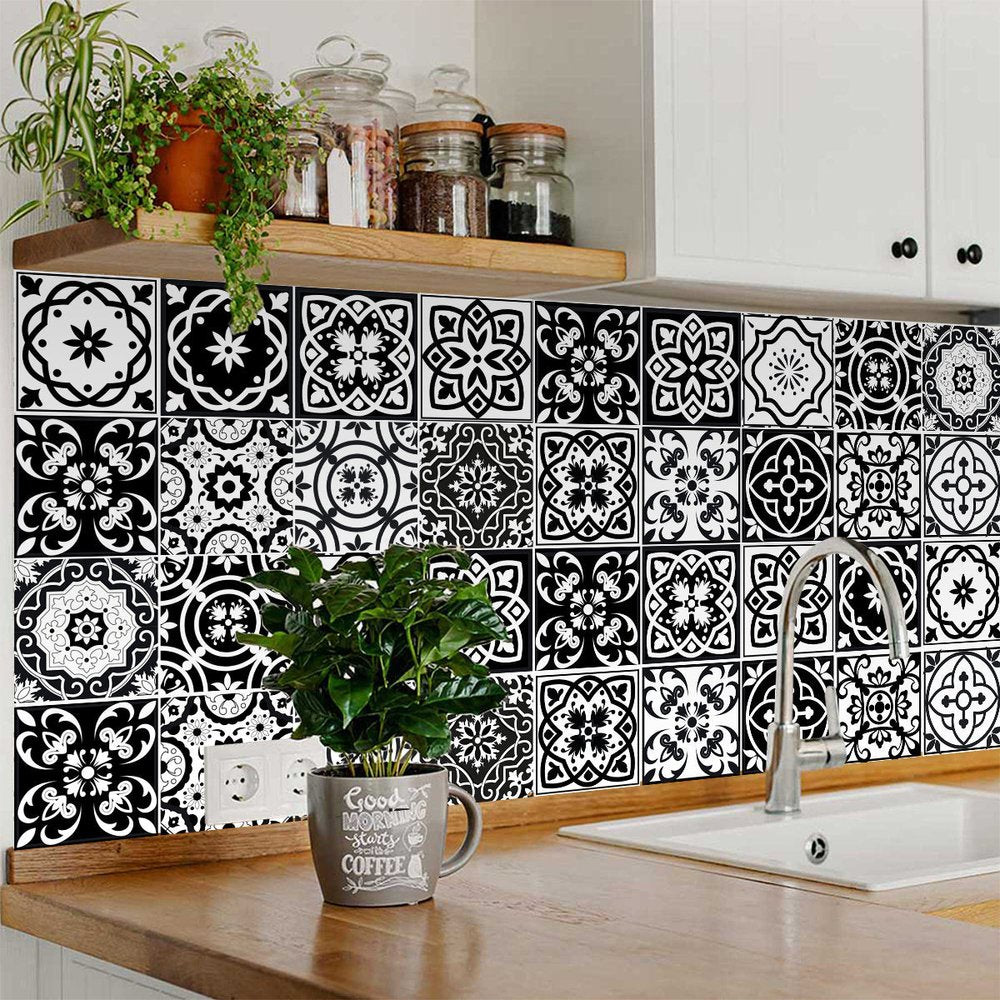 7" X 7" The Night Sky Mosaic Peel And Stick Removable Tiles