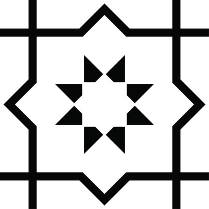 4" X 4" White And Black Sun Peel And Stick Removable Tiles