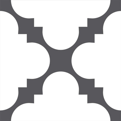 4" X 4" Dark Gray And White Tri Peel And Stick Tiles