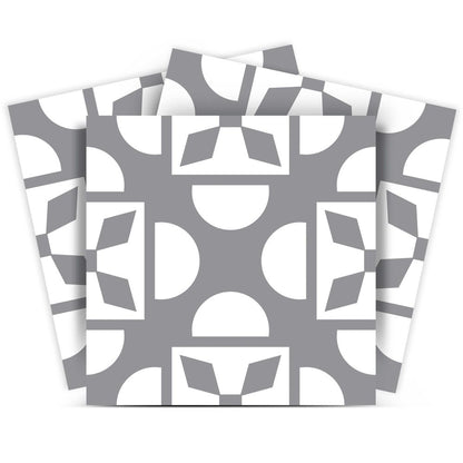 8" x 8" Light Gray Vinyl Peel And Stick Removable Tiles