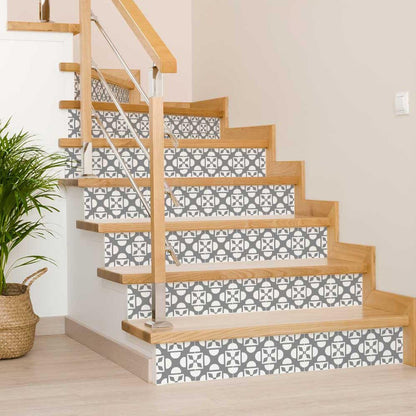 8" x 8" Light Gray Vinyl Peel And Stick Removable Tiles