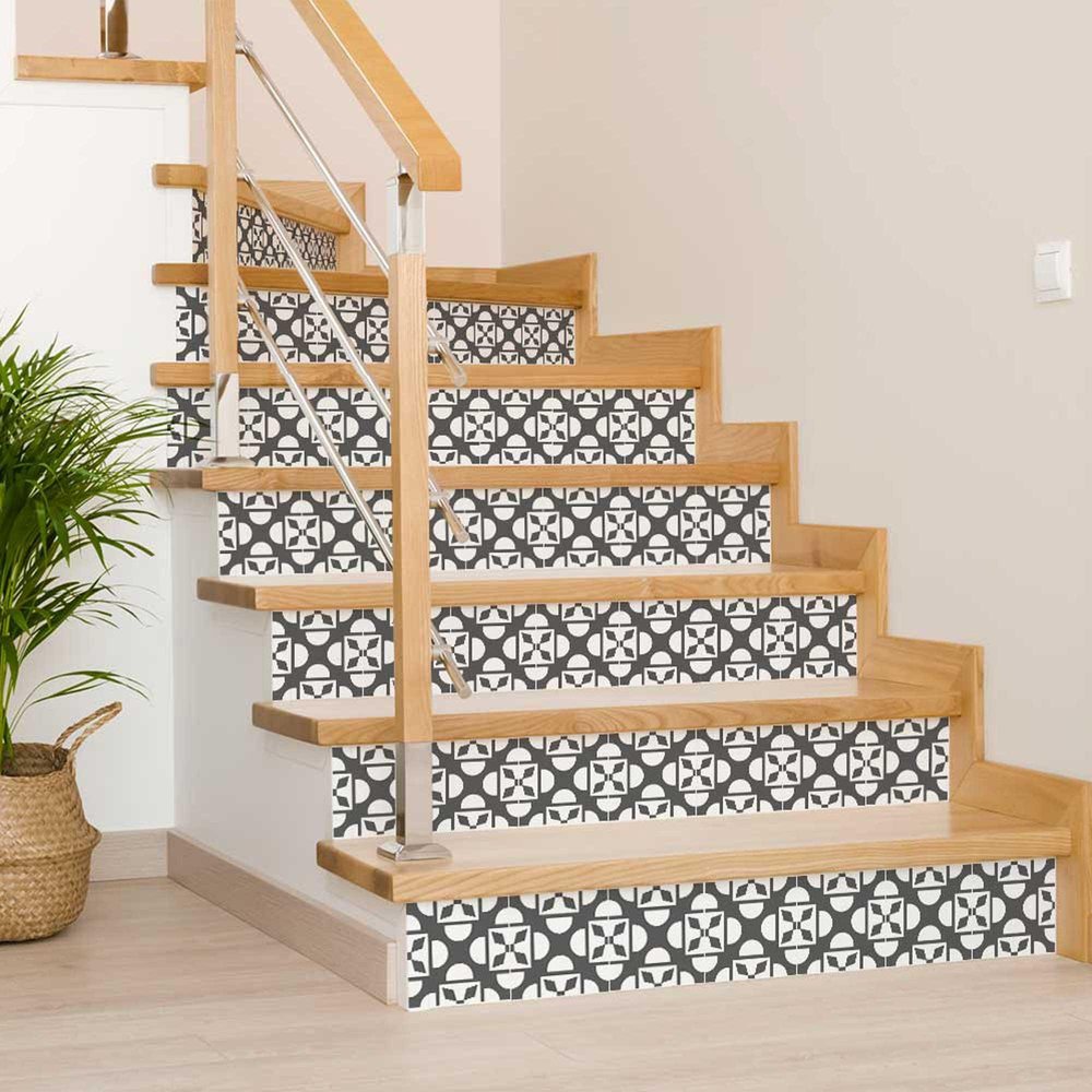 8" x 8" Dark Gray Vinyl Peel And Stick Removable Tiles