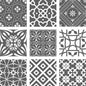 4" X 4" Gray And White Mosaic Peel And Stick Removable Tiles