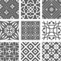 8" X 8" Gray And White Mosaic Peel And Stick Removable Tiles