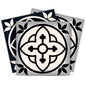 4" X 4" Black And White Rory Peel And Stick Removable Tiles
