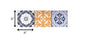 4" X 4" Yellow White And Blues Peel And Stick Removable Tiles