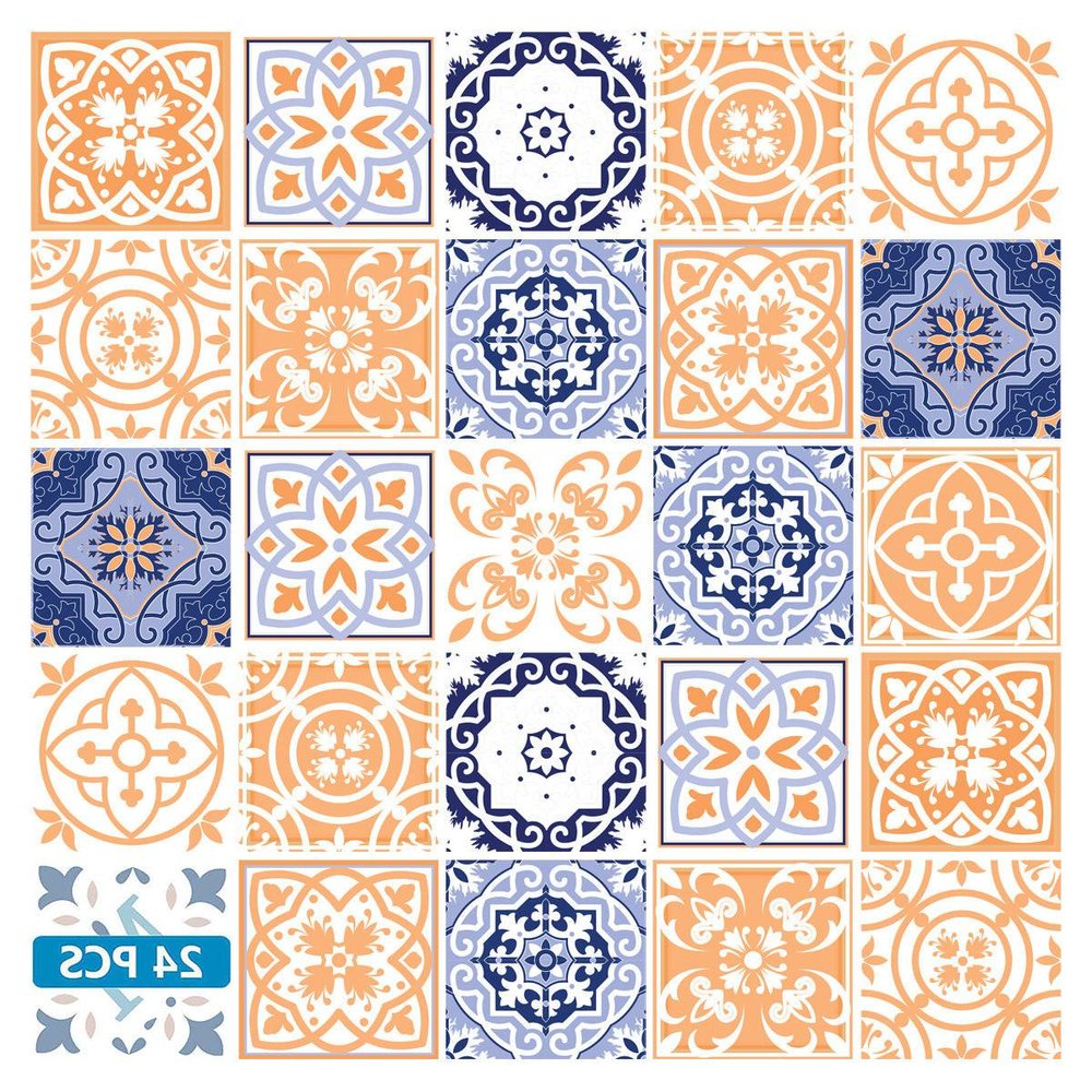 7" x 7" Yellow And White Peel And Stick Removable Tiles