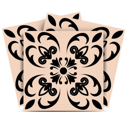 7" x 7" Cream Peel And Stick Removable Tiles