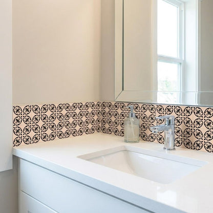 7" x 7" Cream Peel And Stick Removable Tiles
