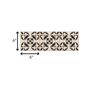 7" x 7" Cream Peel And Stick Removable Tiles