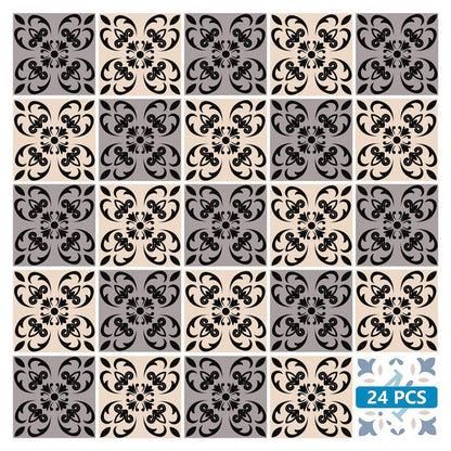 8" x 8" Light Gray Vinyl Peel And Stick Removable Tiles