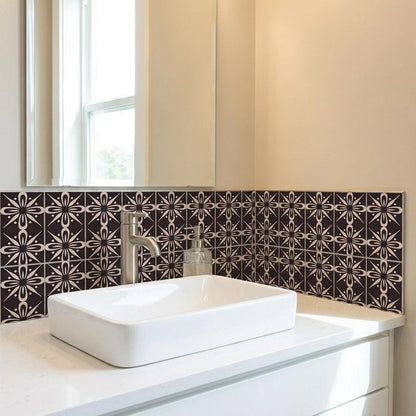 6" x 6" Cream Vinyl Peel And Stick Removable Tiles