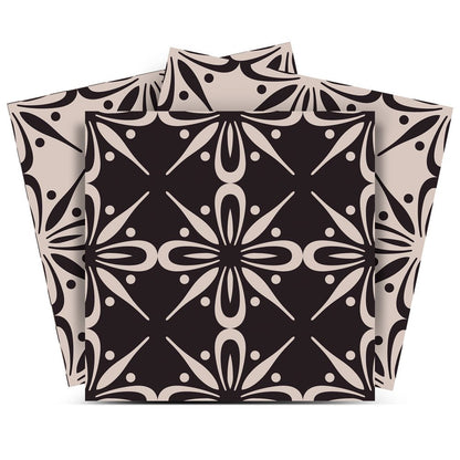 6" x 6" Cream Vinyl Peel And Stick Removable Tiles