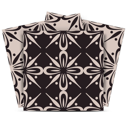 6" x 6" Cream Vinyl Peel And Stick Removable Tiles