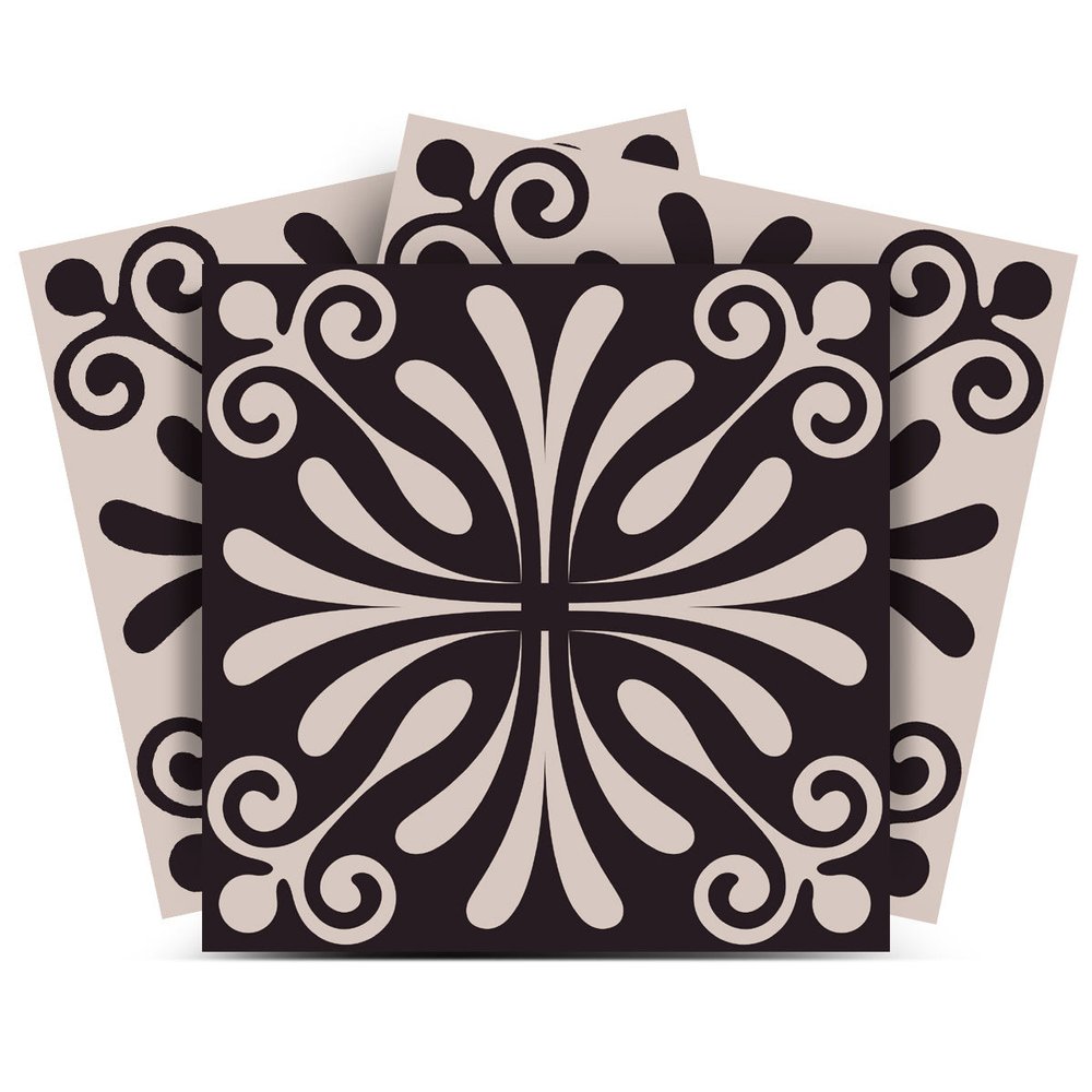 7" x 7" Cinnamon Vinyl Peel And Stick Removable Tiles