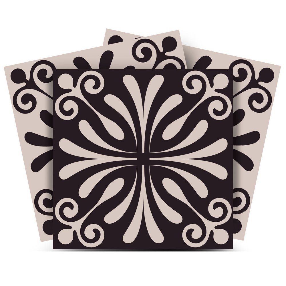 7" x 7" Cinnamon Vinyl Peel And Stick Removable Tiles
