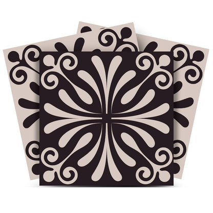 7" x 7" Cinnamon Vinyl Peel And Stick Removable Tiles