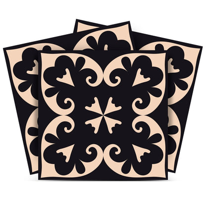 7" x 7" Cream Vinyl Peel And Stick Removable Tiles