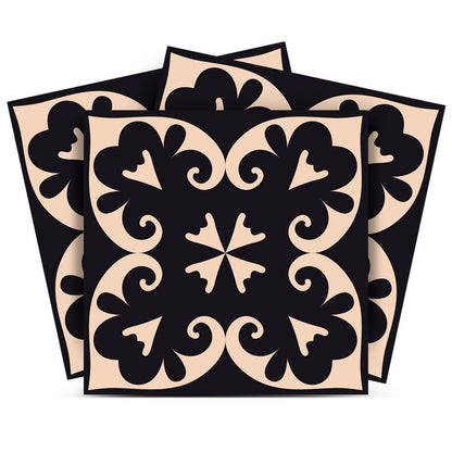 7" x 7" Cream Vinyl Peel And Stick Removable Tiles