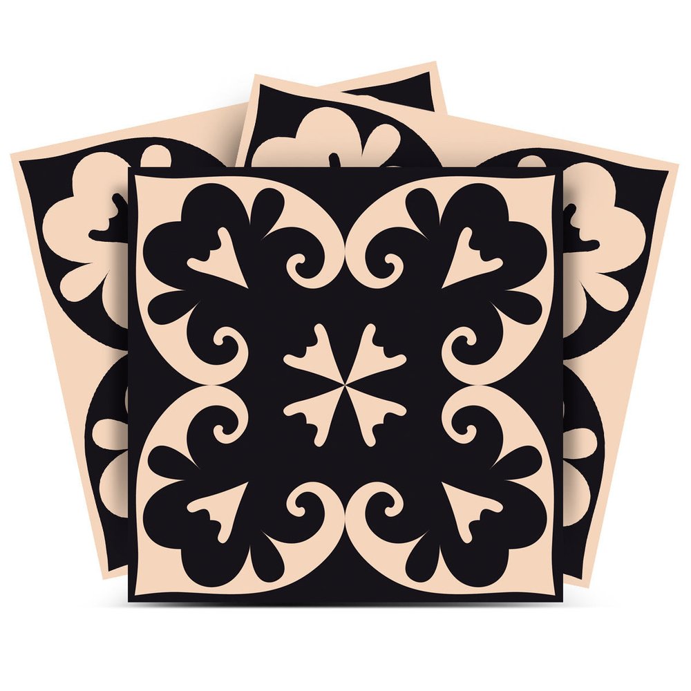 7" x 7" Cream Peel And Stick Removable Tiles