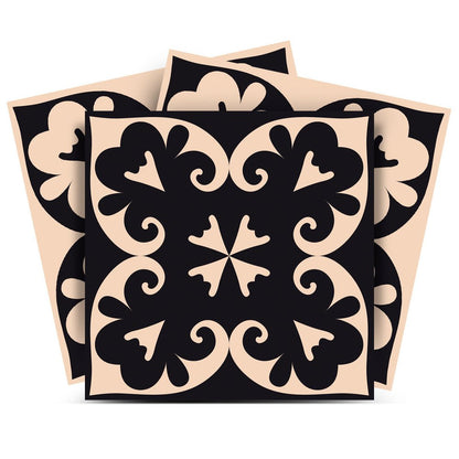 7" x 7" Cream Peel And Stick Removable Tiles