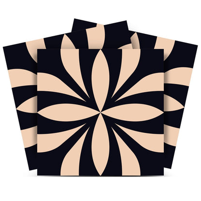 7" x 7" Cream Vinyl Peel And Stick Removable Tiles