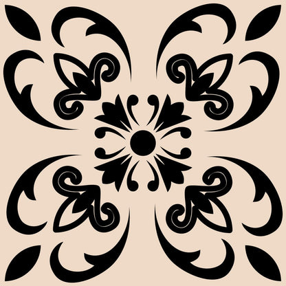4" x 4" Cream Vinyl Peel And Stick Removable Tiles