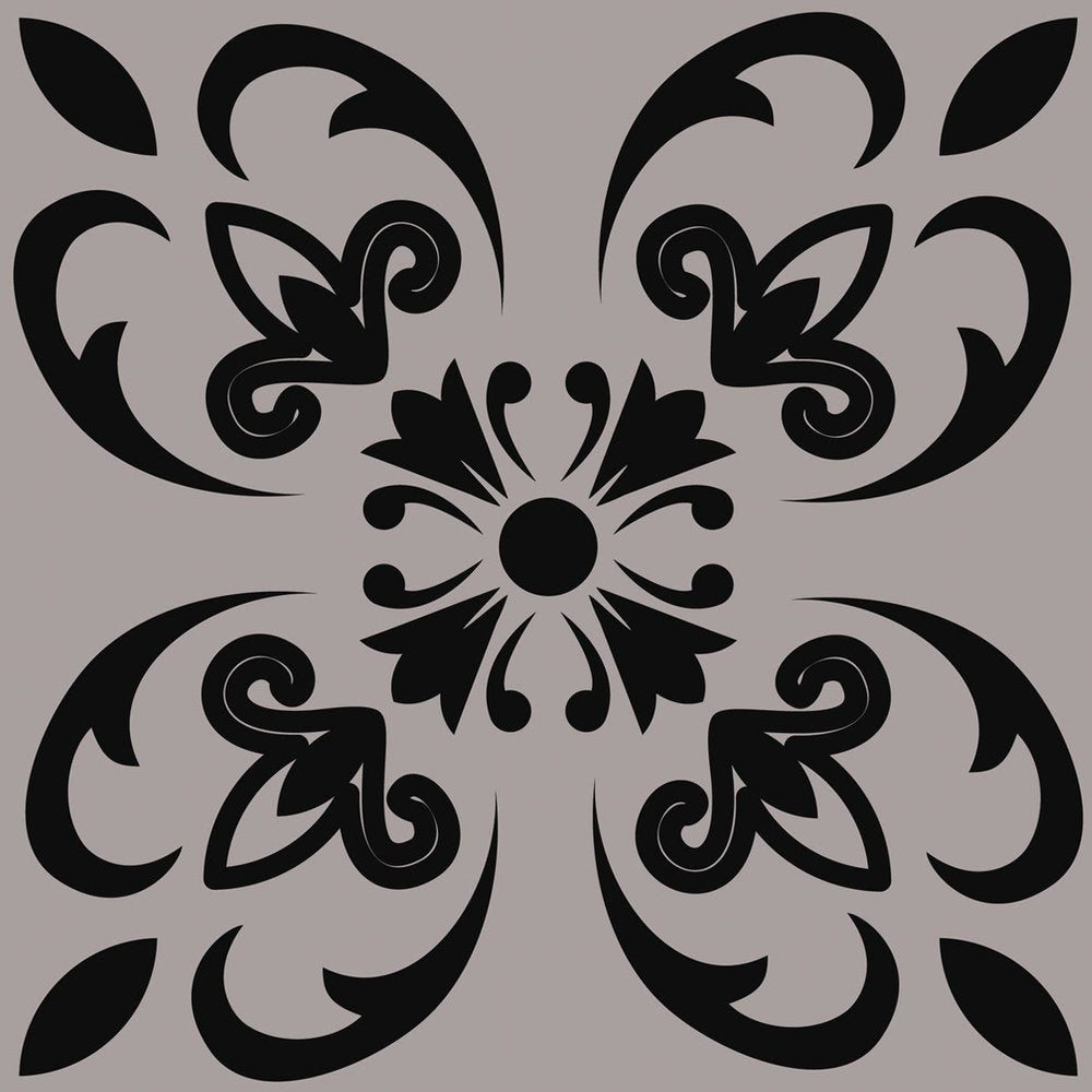 7" x 7" Dark Gray Peel And Stick Removable Tiles
