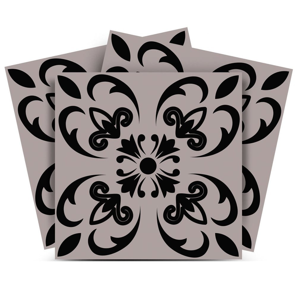 7" x 7" Dark Gray Peel And Stick Removable Tiles