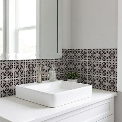 7" x 7" Dark Gray Peel And Stick Removable Tiles