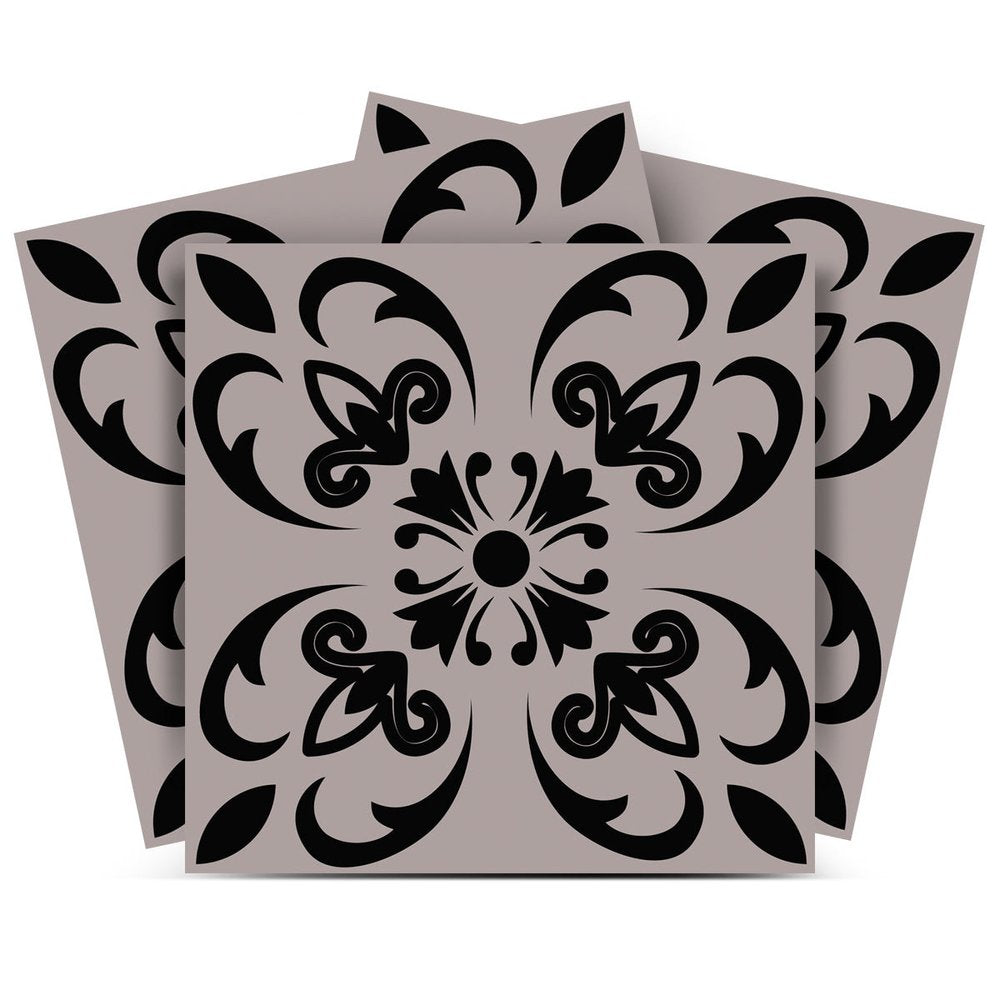 7" x 7" Dark Gray Peel And Stick Removable Tiles