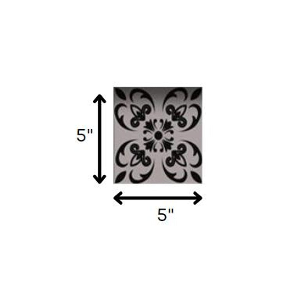 7" x 7" Dark Gray Peel And Stick Removable Tiles