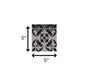 4" X 4" Black And White Orchid Peel And Stick Removable Tiles