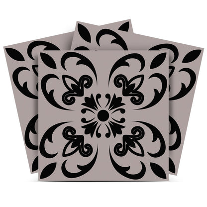 7" x 7" Dark Gray Peel And Stick Removable Tiles