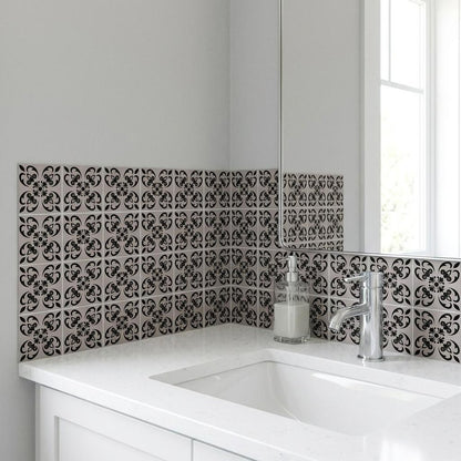 7" x 7" Dark Gray Peel And Stick Removable Tiles