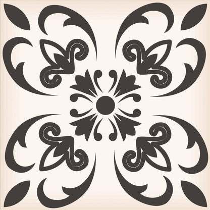 8" x 8" Brown And White Vinyl Peel And Stick Removable Tiles