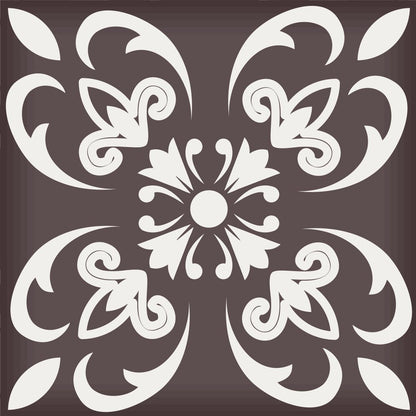 7" x 7" Brown And White Peel And Stick Removable Tiles