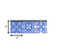 4" X 4" Dark And Light Blue Mosaic Peel And Stick Removable Tiles